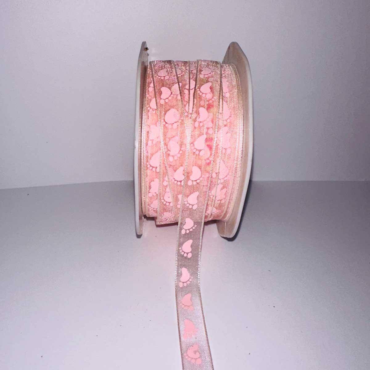 Bånd metervare chiffon babyrosa