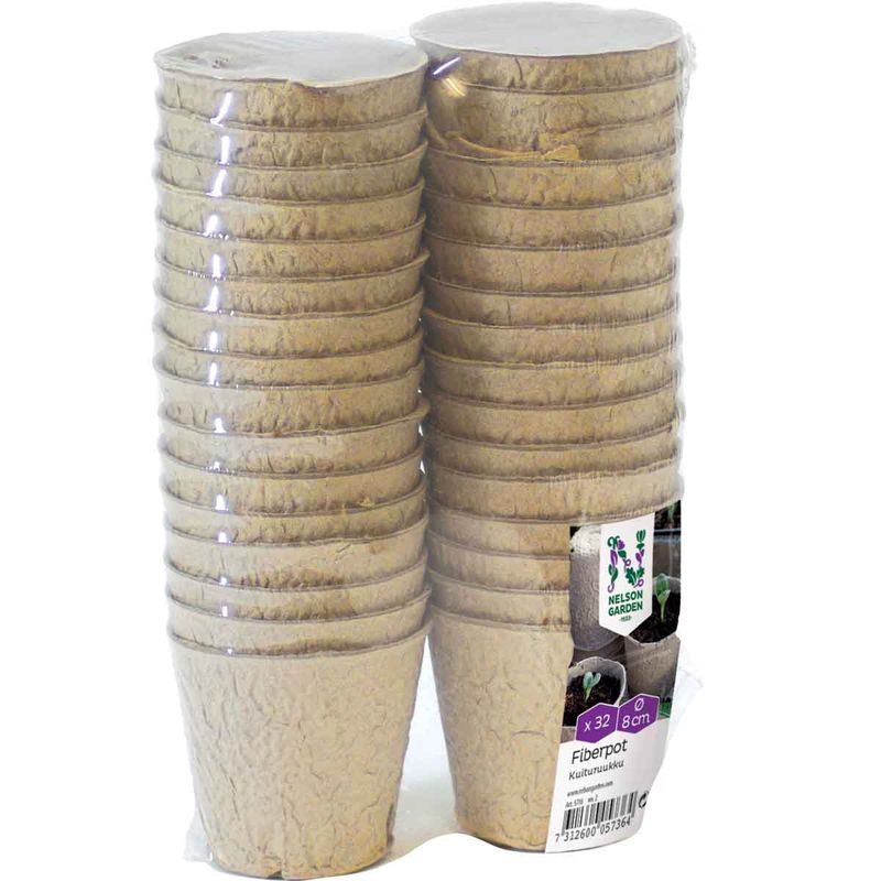 Fiberpotter rund, 8 cm 32 pk.
