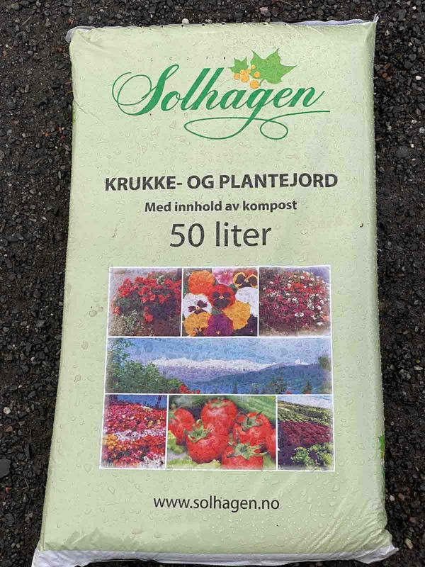 Krukke- og plantejord, Solhagen 50 liter