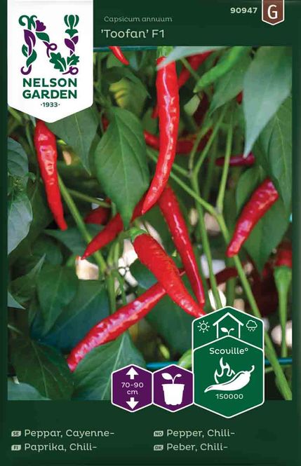 Hovedbilde Chilipepper, Cayenne-  'Toofan'