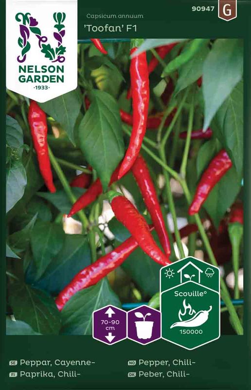Chilipepper, Cayenne-  'Toofan'
